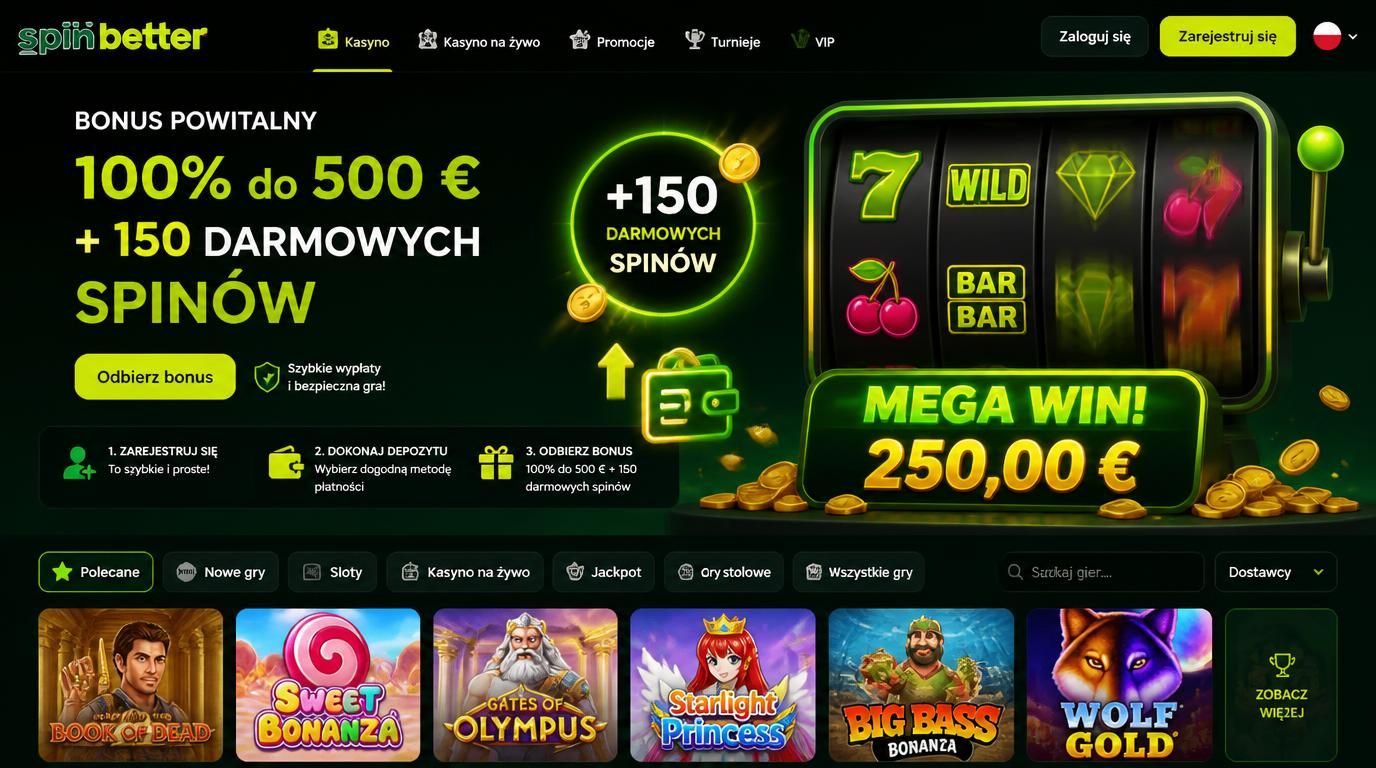 gracz otrzymuje bonus powitalny z darmowymi spinami
