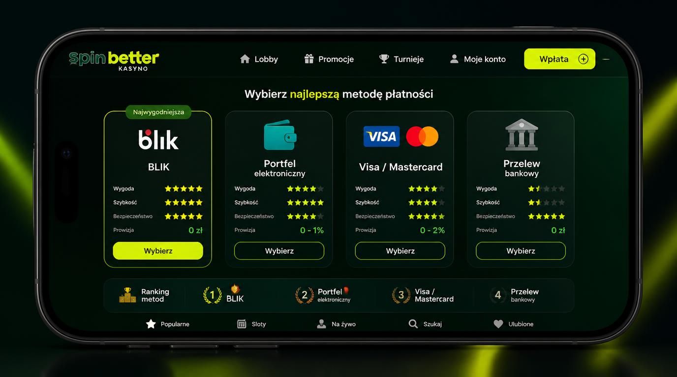 Interfejs mobilny z metodami wpłat – widok ranking, wygoda użycia na smartfonie